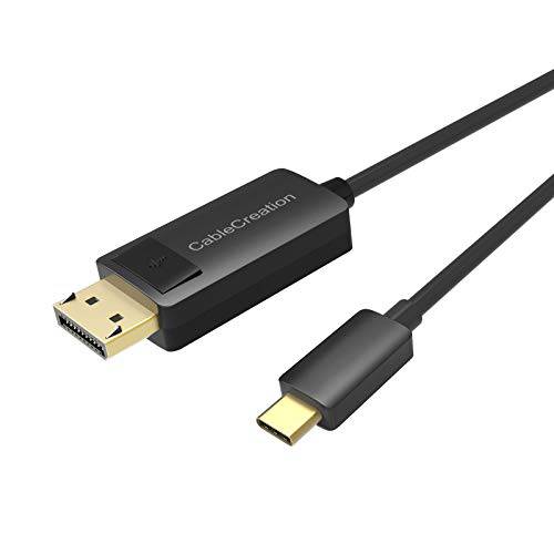 CableCreation USB C to DisplayPort,DP 케이블 6FT 4K@60Hz, 2K@165Hz, 2K@144Hz, USB 3.1 타입 C to DP 케이블 썬더볼트 3 호환가능한 맥북 프로/ 에어, 아이맥, 아이패드 프로 2020, XPS 15/ 13, 갤럭시 S20, S10