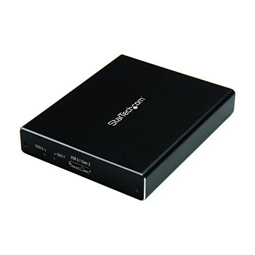 StarTech .COM Dual-Slot 드라이브 인클로저 mSATA SSD - USB 3.1 인클로저 mSATA and mSATA 미니 드라이브 - Raid 인클로저 (SMS2BU31C3R)