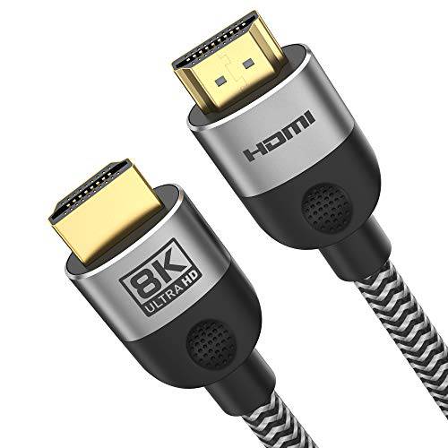 8K HDMI 2.1 케이블 48Gbps 6.6ft, Lamtoon 울트라 고속 HDMI 4K@120 8K@60 144Hz Colorful Braided 케이블, HDR, HDCP 2.2 2.3, eARC 호환가능한 애플 TV, QLED TV, PS5, 엑스박스 시리즈 X, Roku, 소니 LG