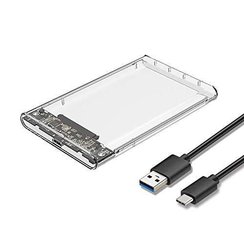 Reletech 2.5” 하드디스크 인클로저 USB 3.0 to SATA III 외장 HDD/ SSD 케이스 지원 UASP 기능 호환가능한 WD 시게이트 도시바 삼성 Sabrent PS4 엑스박스 라우터