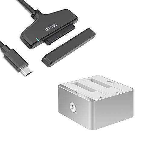 [번들,묶음] Unitek USB C 하드디스크 어댑터 and 알루미늄 하드디스크 탈부착 스테이션