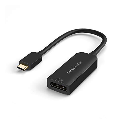 USB C to DisplayPort,DP 어댑터 8K@60hz, CableCreation USB 타입 C to DP 1.4 케이블 어댑터, 호환가능한 오큘러스 리프트 S, Mac 미니 2018, 맥북 프로 2020, 맥북 에어 2020, XPS 15/ 13, 블랙