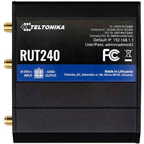Teltonika RUT240 4G/ LTE&  와이파이 셀룰러 라우터 이더넷 and I/ O - USA/ CAN 외 버라이즌 - RUT24001U000