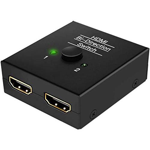 NMEPLAD HDMI 스위치 HDMI 분배기 4K60hz, 2 in 1 Out or 1 in 2 Out HDMI Slector, 칩 선택형, No 외장 파워 Needed, Steadily 지원 UHD 4K 3D 1080P HDTV/ Blu-Ray 플레이어/ DVD/ DVR/ 엑스박스