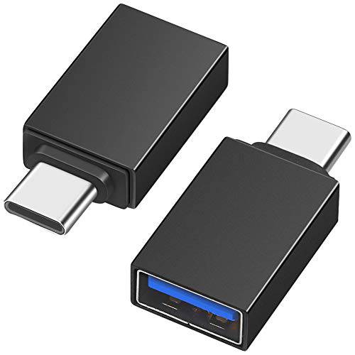 USB C to USB 3.0 어댑터 - 2 팩, Leizhan Type-C to USB 어댑터, USB C Male to USB A Female OTG 어댑터 커넥터 호환가능한 썬더볼트 3 아이맥 맥북 프로/ 에어 2019+, Dell XPS and 타입 C 디바이스