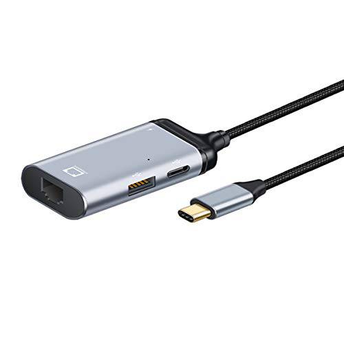 Xiwai USB-C Type-C USB3.1 to 1000Mbps 기가비트 이더넷 네트워크 랜 어댑터 Female PD 파워 포트