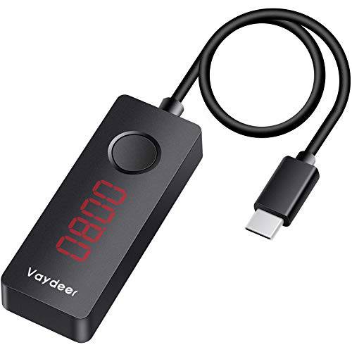 VAYDEER USB C 마우스 Jiggler 마우스 Mover 3 모드 지원 Multi-Track, Driver-Free on/ Off 스위치 and 메모리 기능, 시뮬레이션 마우스 운동 to 방지 슬립 모드 마우스 Jiggler 노트북