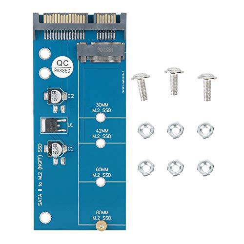 ASHATA M.2 to SATA 어댑터, NGFF M.2 to SATA 라이저 카드 어댑터 컨버터, 변환기 카드 블루 보드 Type-B 인터페이스 SSD SSD