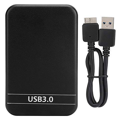 2.5 인치 SSD 인클로저, 휴대용 Ultra-Thin 하드디스크 케이스 USB 3.0 인터페이스 노트북 드라이브, 지원 2.5 인치 SATA/ SATA 2/ SATA 3 (블랙)
