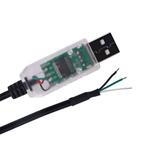 6FT USB to RS232 3 핀 Serial 어댑터 케이블 와이어 End FTDI 칩 (3 핀)