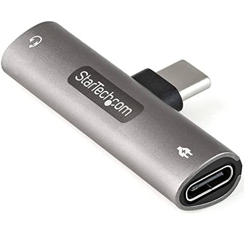 StarTech.com USB C 오디오&  충전 어댑터 - USB-C 오디오 어댑터 w/ 3.5mm TRRS 헤드폰/ 헤드셋 잭 and 60W USB Type-C 파워 Delivery Pass-through 충전R -  USB-C 폰/ 태블릿, 태블릿PC/ 노트북 (CDP235APDM)