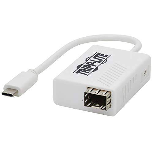 Tripp 라이트 USB C 3.1 to 파이버 Gbe 랜포트 오픈 SFP 포트 SMF/ MMF LC (U436-1G-SFP)
