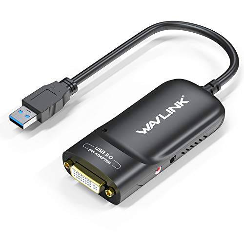USB to HDMI 어댑터, WAVLINK USB 3.0/ 2.0 to HDMI 비디오 그래픽 케이블 컨버터, 변환기 오디오 포트 PC 노트북 프로젝터 HDTV 호환가능한 윈도우 Vista 7/ 8/ 8.1/ 10