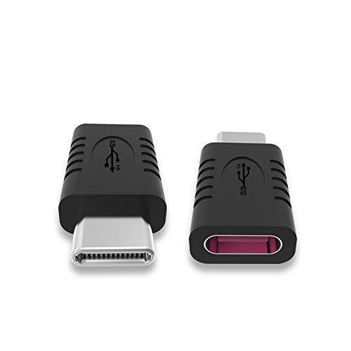 USB C Male to USB C Female 어댑터, 컨버터, 변환기, 지원 데이터 동기화 and 충전, 적용가능한 휴대용 휴대폰, 컴퓨터, 노트북 컴퓨터, 2-Pack