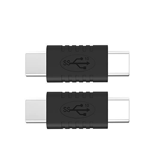 타입 C Male to 타입 C Male 어댑터 지원 데이터 동기화 and 충전 USB C to USB C 케이블 3.1 세대 2 10Gbps 60W 컨버터, 변환기, 2-Pack