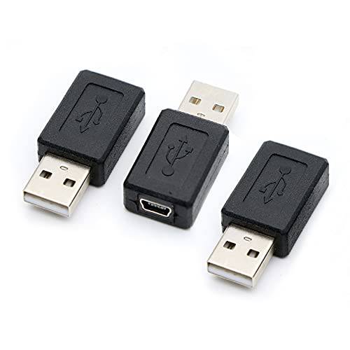 3 팩 USB 2.0 A Male to USB B 미니 5 핀 Female 어댑터 컨버터, 변환기