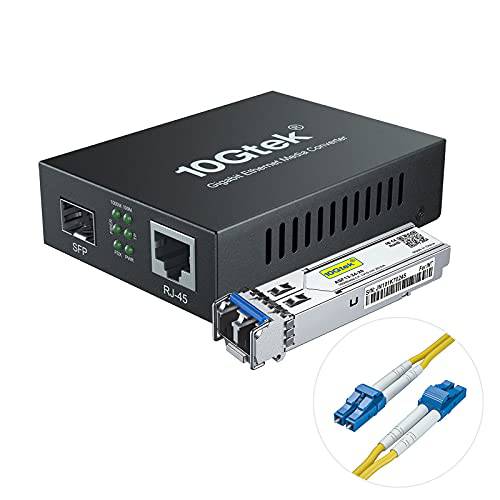1.25G 미디어 Converter(kit 2) a SFP 모듈 and OS2 LC to LC 파이버 패치 Cable(3.3ft)