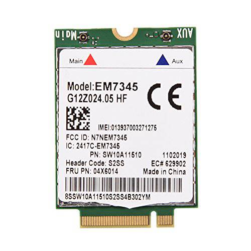 EM7345 4G 모듈, 04X6014 4G LTE WWAN 카드 씽크패드 X1C W550 T450 X240 X240S X250 X250S T431s T440 T440p T440s T450 T450s