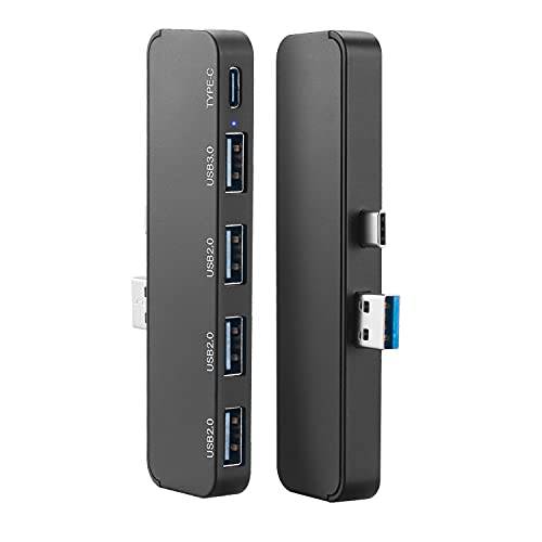 RGEEK USB 허브 PS5 악세사리, 5-in-1 어댑터 PS5 USB 허브, 1-Port 타입 C, 1-Port PS5 USB3.0, 3-Port USB2.0, 호환가능한 PS5