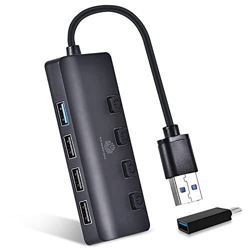 YFDSPSM USB 허브 3.0 has 원 USB 3.0 프로페셔널 데이터 포트 and 쓰리 Common 포트. Tpye-c 인터페이스 is 적용가능한 노트북 맥북 맥프로 macmini 아이맥 서피스 프로 XPS, 마우스 and 키보드