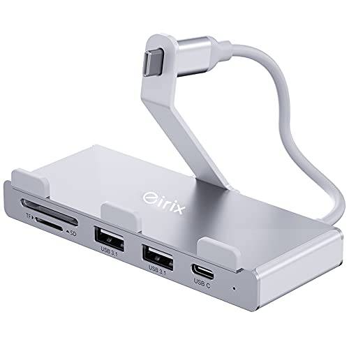 아이맥 허브 어댑터 - eirix 알루미늄 6-Port USB 3.1 허브 어댑터 USB-C 데이터 포트, 2 USB 3.1 포트, SD/ 마이크로 SD 카드 리더, 리더기, HDMI 4K 60Hz 포트 (아이맥 허브)
