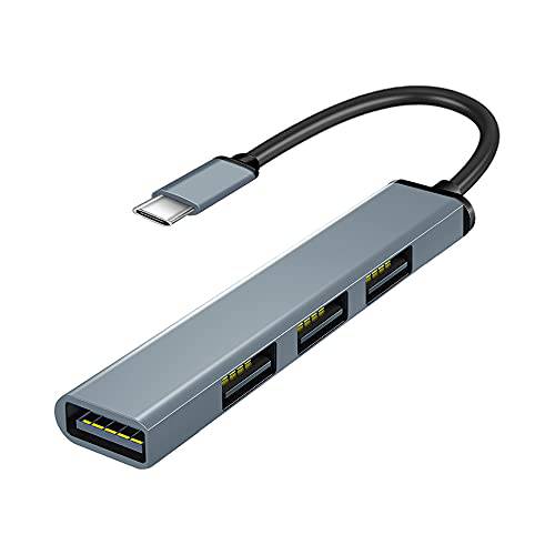 High-Speed 휴대용 미니 4-in-1 Multi-Port USB C 허브, 타입 C to USB 어댑터 1 USB 3.0 and 3 USB 2.0 포트 Mac 북 프로, 미니/ 에어 XPS, 갤럭시 노트 10, S9, S10, S20, S21 울트라 and More