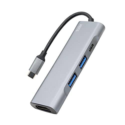 USB C 허브 어댑터 TGEEK, 4-in-1 4K USB C to HDMI, 1 USB 3.0 포트, and 1 USB 2.0 포트, 65W 파워 Delivery 맥북 and Other 타입 C 노트북