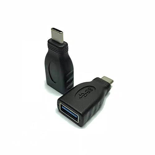 USB C Male to USB 3.0 Female 어댑터 2-Pack, 타입 C to 타입 A OTG 컨버터, 변환기, 맥북 프로, Mini-Led M1 아이패드 2021 에어 4, S21, 21, 크롬북, 서피스 고 2, 갤럭시 노트 10 20 S10 S20 플러스 울트라