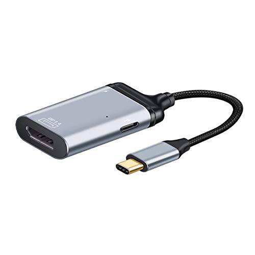 Cablecc USB-C 타입 C to DisplayPort,DP 모니터 컨버터, 변환기 어댑터 4K 2K 60hz Female PD 파워 포트