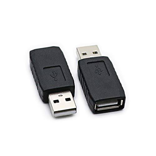 2 팩 USB 2.0 AF/ AM 어댑터 타입 A Female to USB A Male 어댑터 커넥터 컨버터, 변환기 플러그