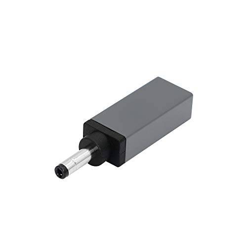 CERRXIAN 100W PD USB 타입 C Female 입력 to DC 4.0mm x 1.7mm 파워 충전 Adapter(M4017a) (실버 그레이)