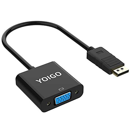 YOIGO DisplayPort,DP to VGA 어댑터, 1080P HD 컴퓨터 to 모니터 프로젝터, etc.