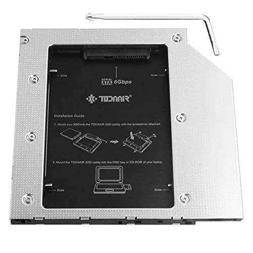 TODAAIR 9.5mm 범용 내장 HDD 캐디 SATA 2.5 인치 하드디스크 SSD HDD 캐디, TODAAIR 컴퓨터 하드디스크 인클로저 9.5mm CD/ DVD ROM, 호환가능한 모든 시스템 and 브랜드 노트북