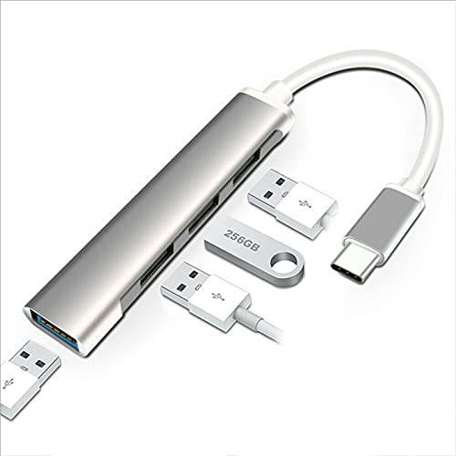 알루미늄 슬림 썬더볼트 타입 C to USB 3.0 허브 어댑터 USB 4 포트 USB C 허브 폰 PC 노트북 w/ Type-C