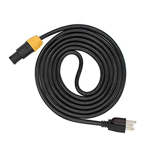 Toronce IP65 Profeesional Hand-Built 14 AWG Male NEMA5-15P to SAC3FX PowerCON True Cable（10 Feet）