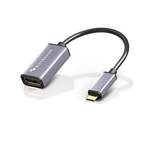 Bluerigger USB C to DisplayPort,DP 어댑터 (4K 60Hz, 2K 144Hz, DP 1.4, 썬더볼트 3, HDR) USB C to DP 어댑터 호환가능한 VR 헤드셋, 맥북 프로/ 에어, 서피스 북, 아이팟 프로, 갤럭시 and More