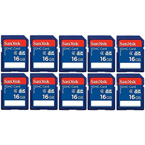 Lot of 10 SanDisk 16GB SD SDHC Class 4 플래시 메모리 카메라 카드 SDSDB-016G-B35 팩+ SD/ TF USB 카드 리더, 리더기