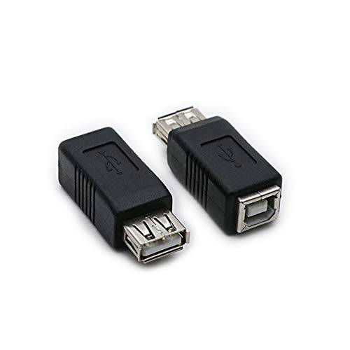 2 팩 USB 2.0 AF/ BF 플러그 타입 A Female to 타입 B Female 어댑터 커넥터 컨버터, 변환기 호환가능한 노트북 컴퓨터 하드디스크 프린터 카메라