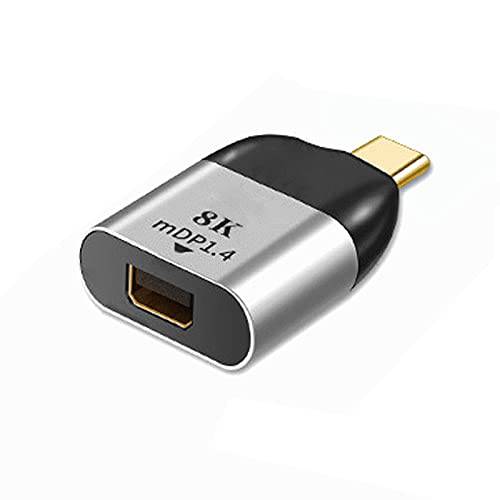 CY USB C to 미니디스플레이포트, 미니 DP 어댑터 4K 60hz 태블릿, 태블릿PC 폰 노트북 미니 DP 디스플레이 포트 to USB 타입 C 케이블