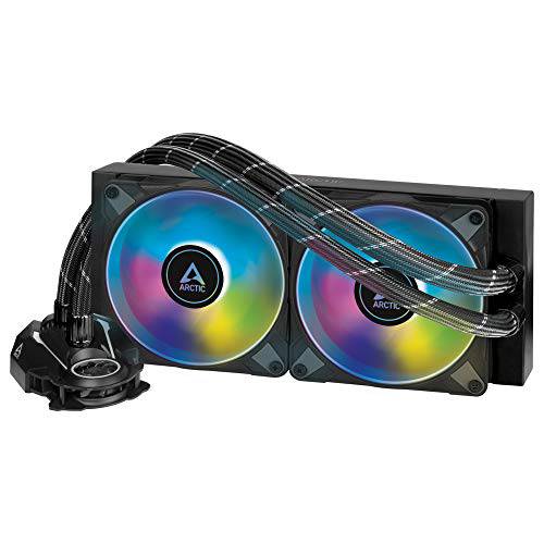 ARCTIC 리퀴드 Freezer II 240 A-RGB - Multi-Compatible All-in-one CPU AIO 수냉쿨러 A-RGB, 호환가능한 Intel& AMD, efficient PWM-Controlled 펌프, 팬 스피드: 200-1800 RPM - 블랙