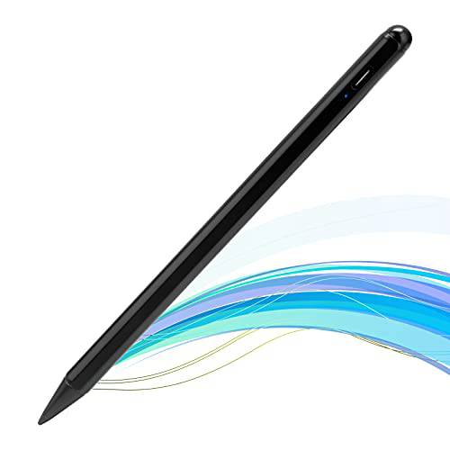 2021 펜슬 애플 아이패드 10.2 8th 세대 펜, 액티브 터치 펜 1.5mm 하이 센서티브 파인,가는 팁 스타일러스 호환가능한 애플 아이패드 10.2 8th 세대, 블랙