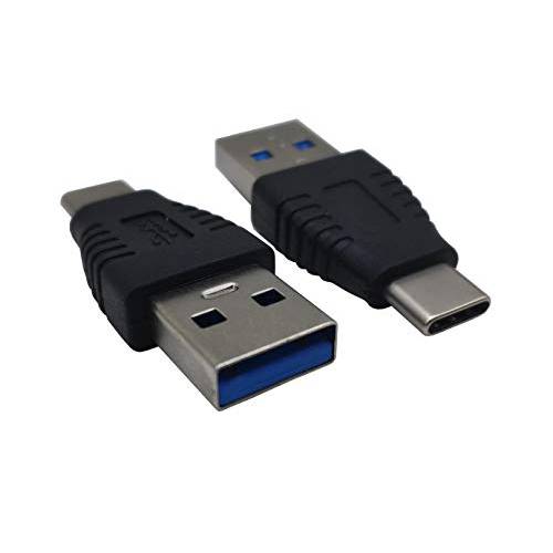 Traodin USB C 어댑터, 2 팩 USB 3.0 Male to 타입 C (USB-C) Male 데이터 충전 변환 어댑터 지원 휴대용 휴대폰, 컴퓨터, 노트북 컴퓨터 and More 타입 C Devices(Type C M to A M)