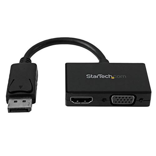 StarTech.com 2 in 1 DisplayPort,DP 어댑터 - DisplayPort,DP, DP, DP to HDMI or VGA - DisplayPort,DP, DP, DP 어댑터 - 1920x1200 - 여행용 어댑터 (DP2HD VGA)