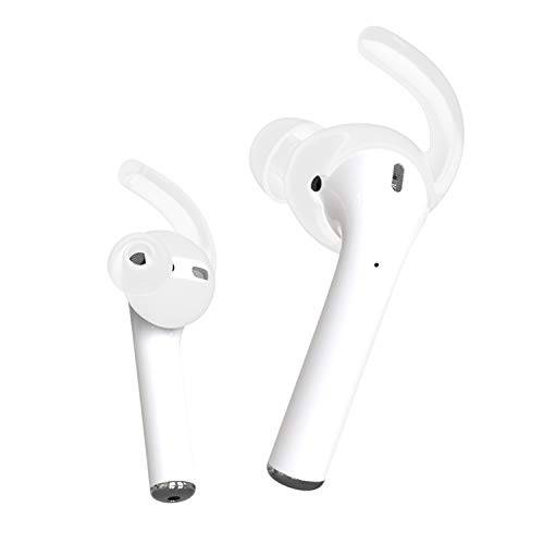 Anti-Slip 귀고리 소프트 실리콘 스킨 호환가능한 애플 에어팟 2& 1 경량 사운드 퀄리티 Enhancement 헤드폰,헤드셋 아웃도어 활동 in-Ear 이어후크 2 쌍 클리어