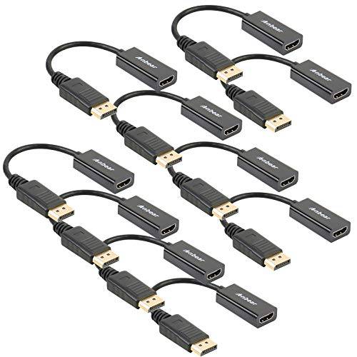 디스플레이 포트 to HDMI 어댑터, Anbear DisplayPort,DP to HDMI Cable(Male to Female) DisplayPort,DP Enabled 데스크탑 and 노트북 연결 to HDMI Displays(10PACK)