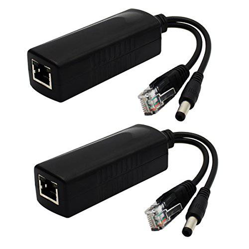 ANVISION 2-Pack 액티브 PoE 분배기 어댑터, DC 12V 출력, IEEE 802.3af Compliant, 10/ 100Mbps, IP카메라 AP Voip 폰 and More, AV-PS12