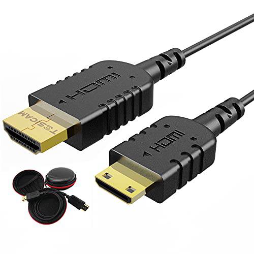 매우얇은 미니 HDMI to HDMI 케이블, 하이퍼 슬림 hdmi 케이블, 익스트림 플렉시블 HDMI, 4K 소니 HDR-XR50, 니콘 Z6 캐논 EOS RP/ R/ 7D/ Mark III/ XA40, 레노버 씽크패드 요가, 슈퍼 가장얇은 캐논 hdmi Cable(3ft)