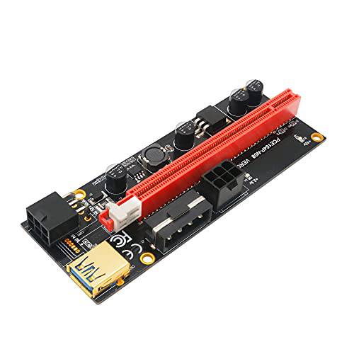 업그레이드 버전 PCI-E 라이저 009 1X 4X 8X 16x 확장기 PCI-E USB 라이저 009S 듀얼 6Pin 어댑터 카드 BTC Miner