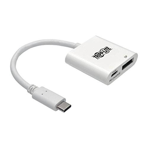 Tripp 라이트 USB C to DisplayPort,DP 비디오 어댑터 컨버터, 변환기 USB-C PD 충전 포트, 썬더볼트 3 호환가능한, USB 타입 C to DP, USB Type-C, 6 (U444-06N-DP-C)
