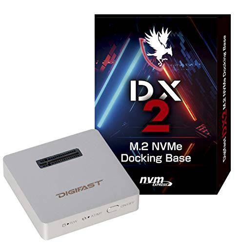 Digifast M.2 NVMe SSD 탈부착 베이스, USB3.2 GEN2 Type-C (10 Gbps), 경량, 휴대용 디자인 - 실버